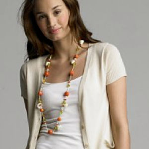 J. Crew Beads and Natural Shell Beachy Necklace